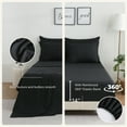 thumbnail image 6 of 7 Pieces Comforter Set With Sheets, Bed In A Bag All Season Bedding Sets With Comforter, Pillow Shams, Flat Sheet, Fitted Sheet And Pillowcases, Black King Size, 6 of 8