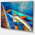thumbnail image 2 of Design Art - Bateaux et Quai en Teinte Bleue, 2 of 3