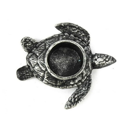 Antique Turtles (Antique Silver Cast Iron Turtle Decorative Tealight Holder 4.5