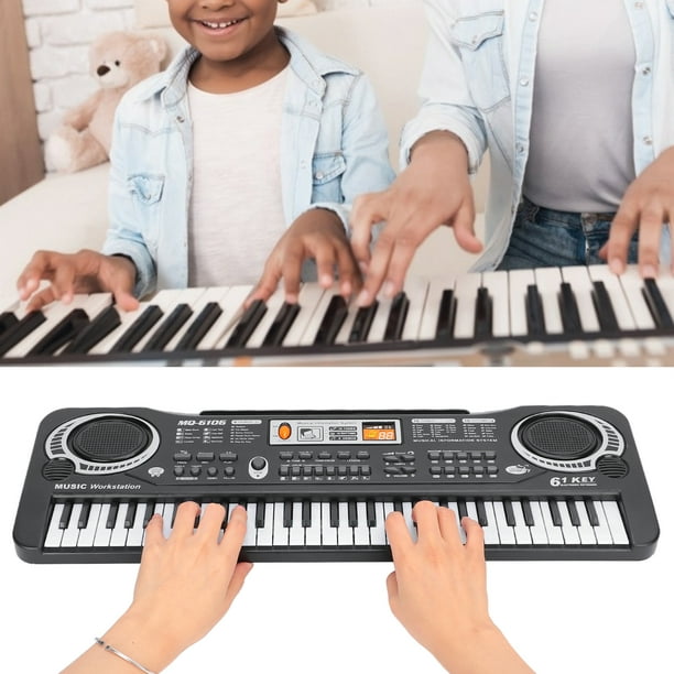 Piano Numérique 61 Touches, Piano électronique Pour Enfants Avec  Microphone, Mode D'enseignement Intégré, Orgue Portable Pour Enfants,  Instruments De Musique, Jouet Cadeau 