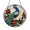 Acrylic 3.5 Inch, variant on Colorful Peacock Feather Glass Suncatcher Window Decor, Round Decorative Hanging Ornament