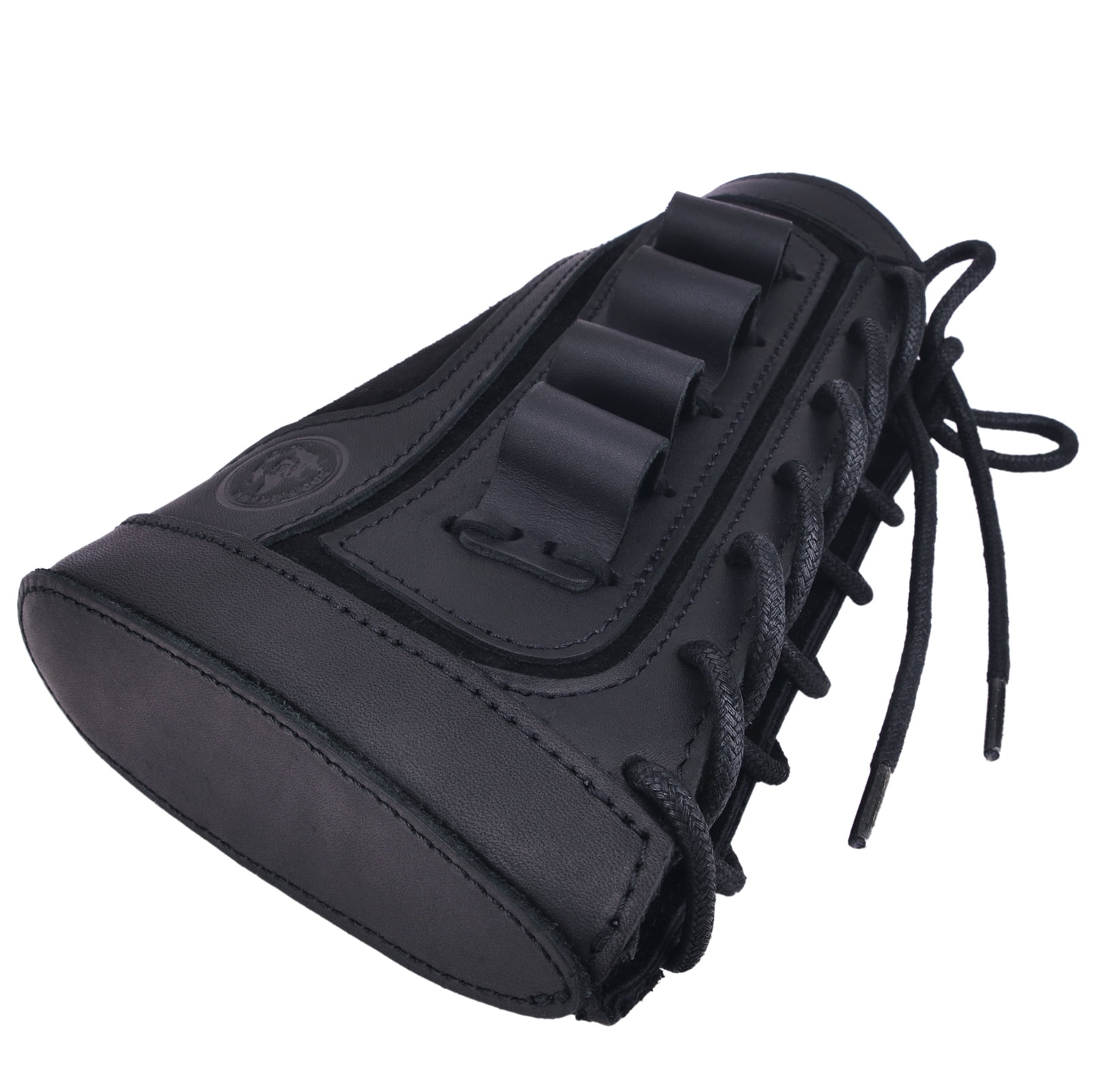 Handmade Leather Shotgun Shotshell Buttstock Gun Cartridge Holders for Right Handed 12GA