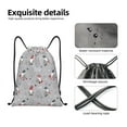 thumbnail image 3 of Kdxio Santa with Gifts Print Drawstring Backpack Bag,Waterproof Draw String Back Sack, Gym Drawstring Bags Swim Bag For Unisex, 3 of 5