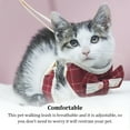 thumbnail image 4 of stanreset Adorable Bowknot Gilet Type Collier Portable Respirant Animal Poitrine Sangle Randonnée Randonnée Harnais Laisse Animaux de Compagnie Fournitures Rose Point S, 4 of 8