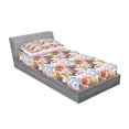 thumbnail image 2 of Ambesonne Fish Fitted Sheet & Pillow Sham Set, Coral Reef Scallop Shells, Twin, Multicolor, 2 of 2