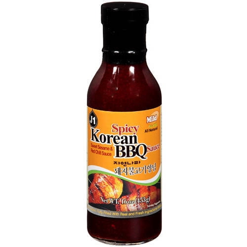 J1 Sweet Sesame & Red Chile Sauce Korean BBQ Sauce, 16 oz