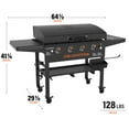 Blackstone 4-Burner 36” Propane Grill with Built-in Hood, Omnivore Flat ...