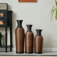 thumbnail image 6 of Handmade Rattan Floor Vase (Set Of 3), Tall Vase, Two-Tone Finish, Flower Decorative Vase, 6 of 7