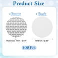 thumbnail image 2 of Uxcell 75mm / 2.95" Foam Lid Liner, 100 Pcs Adhesive Round PS Pressure Sensitive Seals, Cap Liners Resistant Tamper for Plastic Glass Jar Bottle Cap Canning Vials Seals, 2 of 7