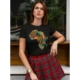 thumbnail image 2 of Africa Map Pattern T-Shirt Women -Image by Shutterstock, Female Small, 2 of 4