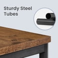 thumbnail image 3 of LEDREM Small End Table with 2-Tier Storage, Industrial Nightstand for Living Room, Bedroom, Office, 15.2 x 19.7 x 11.8 Inches, Rustic Brown and Black, 3 of 5