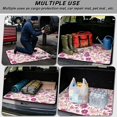 thumbnail image 5 of Yspwyqan Car Trunk Mat, Universal 29" x 39" Gripped Bottom Cargo Liner, Purple Floral Season-Resistant Auto Interior, Fits Most Sedans SUVs Wagons for Daily Commute Trips, 5 of 7