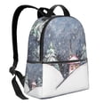 thumbnail image 2 of Lsque Watercolor Winter Landscape For Christmas Pattern Backpack – School Travel Canvas Daypack with Ergonomic Padded Straps, Multiple Compartments & Leather Handle, 2 of 5