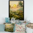 thumbnail image 3 of Designart 'The Blossoming Field With Sunrise' Farmhouse Framed Art Print, 3 of 4