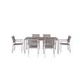 thumbnail image 2 of Afuera Living 7-piece Modern Aluminum Frame Patio Dining Set in Gray, 2 of 18