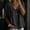 1371#Black, variant on Women's Summer Boho 3/4 Sleeve Tunic Top Flowy Casual Loose Cute Pleated Blouse Shirts Light Blue 2XL