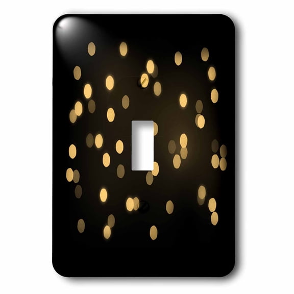 3dRose, Image of Large Gold Bokeh Night Lights On A Black Background, single toggle switch