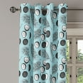 thumbnail image 3 of Ambesonne Palm Leaf Grommet Curtain, Hawaiian Tropical, 50" x 54", Aqua Black White, 3 of 6