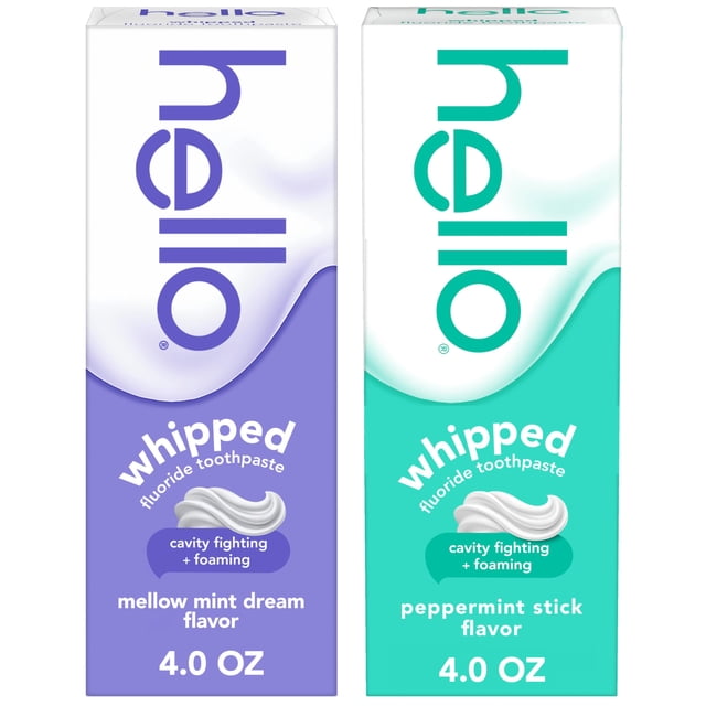Pasta de dientes hello Whipped Mellow Mint Dream and Peppermint Stick