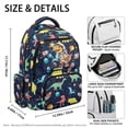 thumbnail image 7 of Yspwyqan Teen Boys Backpack, 17 Inch Lightweight 600D Polyester Kids Schoolbag, Multi-Pocket Astronaut Dino Space Laptop Backpack for High School Camping Back to School, 7 of 7