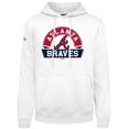 thumbnail image 2 of Men's Levelwear  White Atlanta Braves Podium Banner Arch Hoodie, 2 of 3