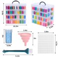 thumbnail image 2 of Contenedor de almacenamiento QUEFE de 4 niveles con pintura en forma de diamante, 200 ranuras, 2 of 7