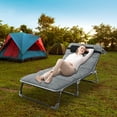 thumbnail image 5 of Slsy Folding Camping Cot for Adults, Adjustable 4-Position Reclining Folding Chaise, Folding Lounge Chair Sleeping Cots Bed w/Removeable Soft Cushion & Headrest, 5 of 10
