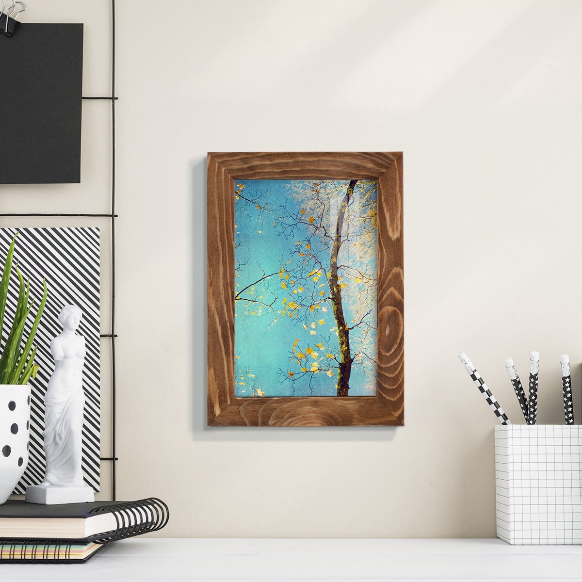 Autumn Tapestry III -Framed Print w/glass-Walnut