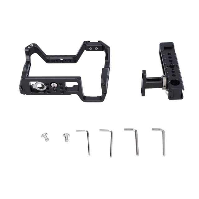 Camera Cagewith Grip,Aluminum Alloy Camera Video Camera Shooting Cage Kit Camera Cagewith Handle Exquisite Design