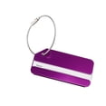 thumbnail image 4 of Baggage Tags 2pcs Rectangle Shaped Metal Travel Luggage Baggage Tags Suitcase Identification Tags Identifiers With Name Cards /Metal Strings (Blue & Purple), 4 of 6