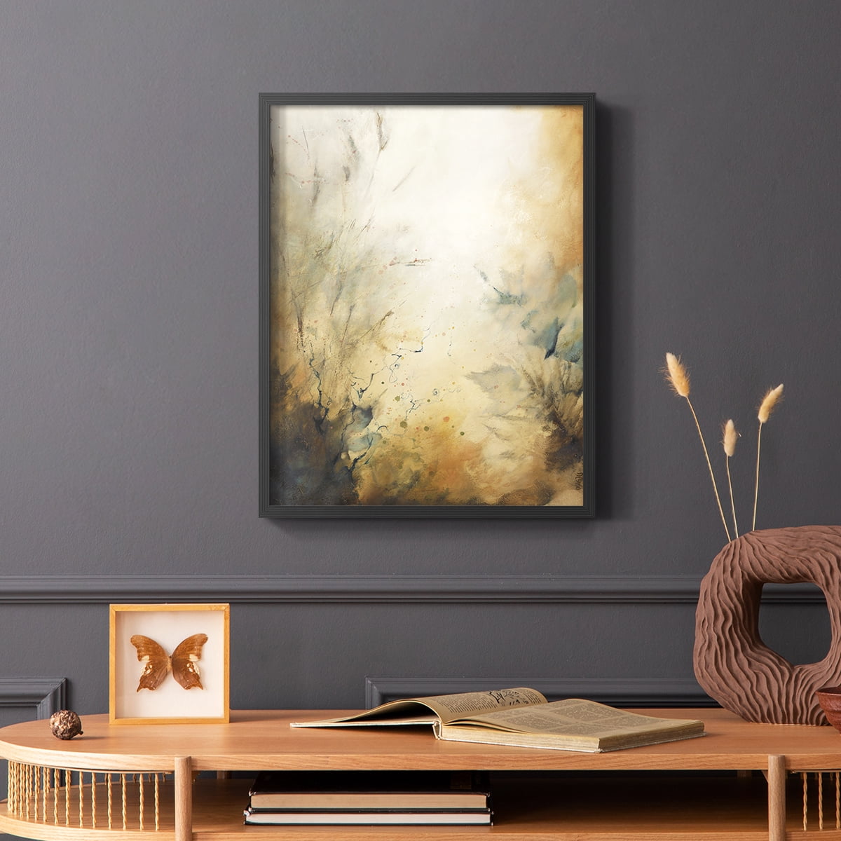 Desert Song I Framed Print in Black Solid Wood Framed Print No Nail Hanging