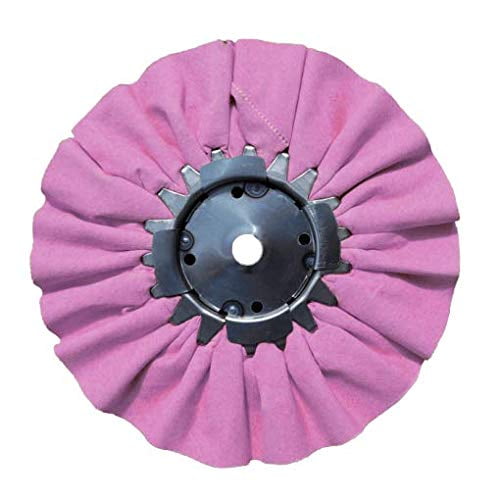 Renegade Products 9"" X 3"" X 5/8"" Airway Buffing Wheel For Metal Polishing Aluminum & Stainless Steel For Wheels, Tanks & Bumpers (Pink)