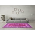 thumbnail image 3 of Ahgly Company Indoor Round Medallion Pink Traditional Area Rugs, 4' Round, 3 of 4