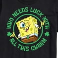 thumbnail image 3 of SpongeBob SquarePants - Who Needs Luck With This Charm St. Patrick's Day - Men's Short Sleeve Graphic T-Shirt, 3 of 6