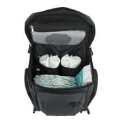 Eastsport Wooster St. Diaper Backpack, Large Capacity, Dark Grey with Changing Pad, Stroller Straps, and Insulated Pockets