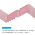 thumbnail image 3 of Unique Bargains Velvet Ribbon 1 1/2 Inch x 10 Yard Single Face Spool Silky DIY Crafts Gift Wrapping Bow Decoration Light Pink, 3 of 5