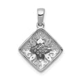 thumbnail image 3 of Real 14kt White Gold 1/15ct. Diamond Fancy Pendant; for Adults and Teens; for Women and Men, 3 of 4