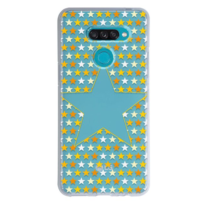 Funda para LG K50s InstaCase Estrellas Amarillas Uso rudo Protector Antigolpes