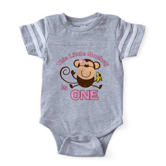 CafePress - Little Monkey 1St Birthday - Cute Infant Baby Football Bodysuit