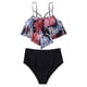 thumbnail image 5 of Traje de Baño Mujer Conjunto de Traje de Baño Tankini Con Estampado de Hojas Para Mujer, Top de Bikini de Cintura Alta, Ropa de Playa, Traje de Baño Cómodo y Elegante Para Mujer, 5 of 6