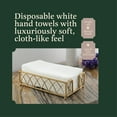 thumbnail image 2 of BloominGoods Linen-Feel Disposable Napkins Paper Guest Hand Towels, White 100-Pack, 2 of 7
