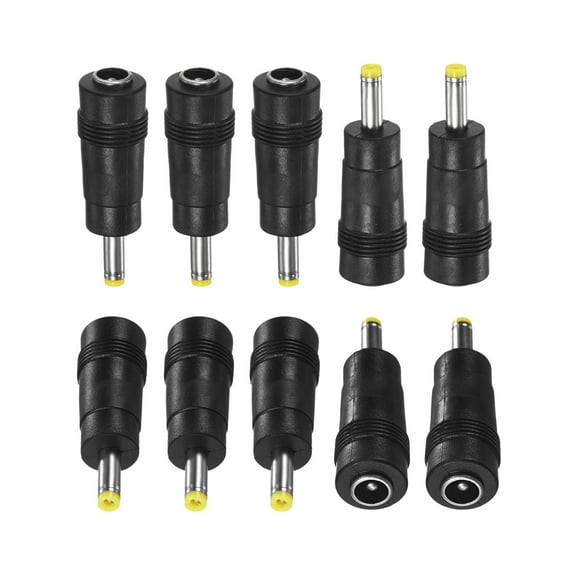 Uxcell 10-Pack DC DC Plug Connectors 5.5x2.1mm Female to 6.3x3.0mm Male Pure Copper Barrel Plug Adapter for Laptops/Trail Cameras