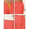 thumbnail image 6 of INSPIRE CHIC Men's Shorts Solid Beach Shorts Drawstring Surfing Mesh Lining Board Shorts 36 Red, 6 of 7