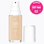 LOreal Paris True Match Cream Foundation Makeup, W2 Warm Light, 1 fl oz