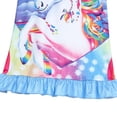 thumbnail image 6 of Jurebecia Nightgowns Unicorn Sleepwear Night Sleep Dress Flutter Sleeve Pajamas Soft Nightgown Blue 110 cm 2-3 Years, 6 of 7