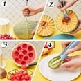 thumbnail image 4 of Juego de Cuchillos Multifuncionales de Doble Filo para Trinchar Frutas | Herramienta de Acero Inoxidable de 3 Piezas para Hacer Bolitas de Sandía, Esculpir y Cortar con Precisión | Utensilio de Cocin, 4 of 7