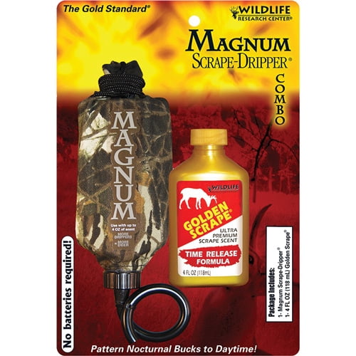 WILDLIFE RESEARCH 386 WRC DEER LURE GOLDEN SCRAPE/ SCRAPE DRIPPER COMBO 4FL OZ