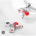 thumbnail image 2 of CHARM PLATA 925 LAPIZ,MANZANA, LIBRETA MAESTRA 858496, 2 of 2