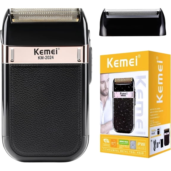 KEMEI Foil Shaver for Men,Waterproof Razor,Cordless Electric Rechargeable Shavers,Trimmer Razors Blade Washable Grooming