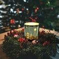 thumbnail image 4 of Adornos navideños, regalos navideños, copas para velas navideñas, artesanías de vidrio, copos de nieve para árboles de Navidad, artículos festivos para la mesa, portavelas de vidrio para fiestas, taza, 4 of 6